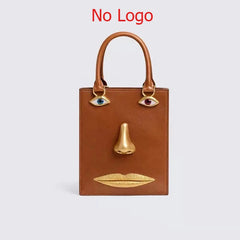 Sculptural Face Embellished Bag