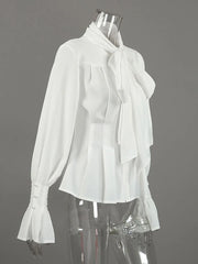 Turtleneck Pleated Front Shirt
