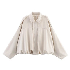 Faux Suede Cropped Bomber Jacket