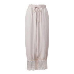 Lace Trim Bloomers Ankle Pants