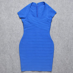 Blue dress on a gray background