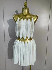 Halter Neck Grecian Style Mini Dress