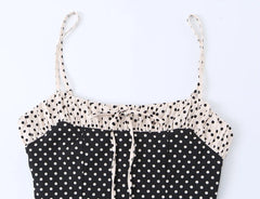 Polka Dot Spaghetti Strap Mini Dress