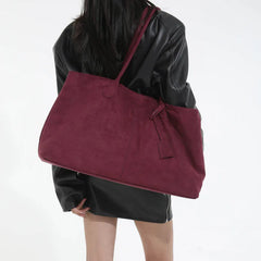 Large Capacity Suede Tote Bag