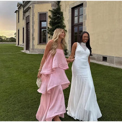 Strapless Ruffle Maxi Dress