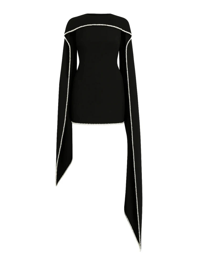 Black top with white trim on a white background