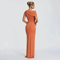 One-Shoulder Cutout Maxi Dress