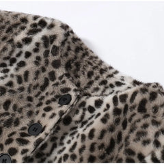 Faux Fur Spotted Print Jacket