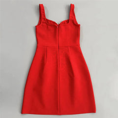 Crystal Embellished Strap Mini Dress