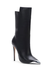 Snake Print Pointed Toe Stiletto Boots
