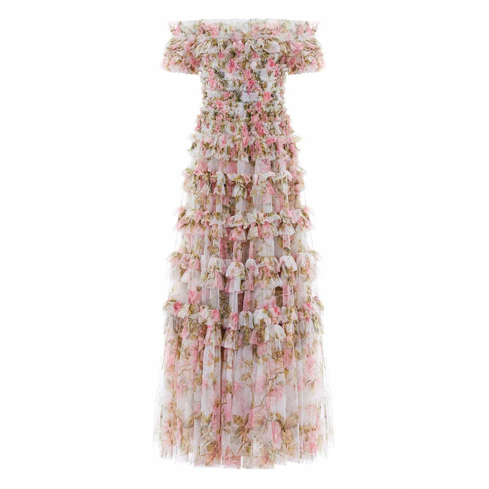 Floral off-shoulder dress