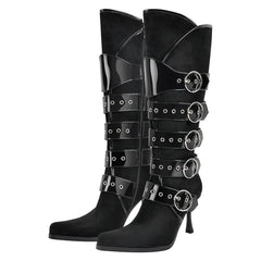 Leopard Print Lace Up Knee High Boots