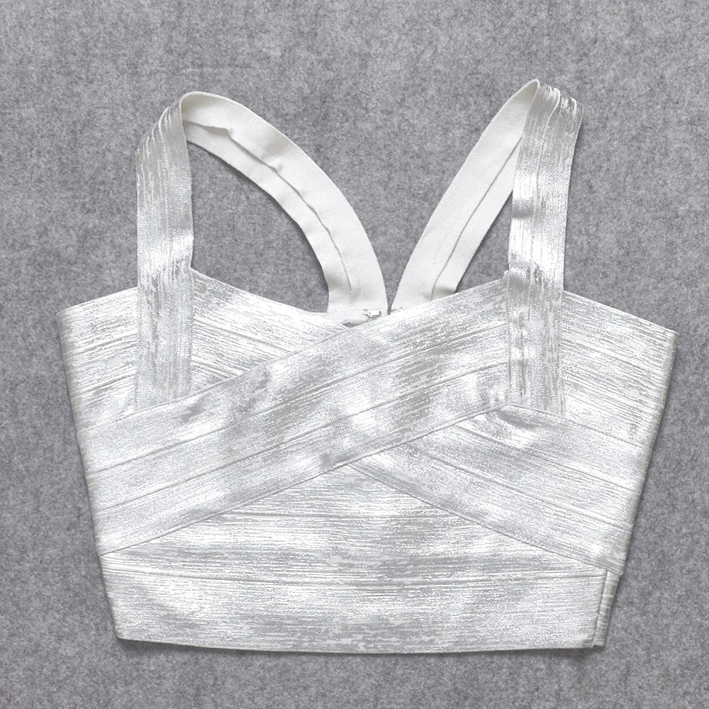 Silver metallic top on a gray background