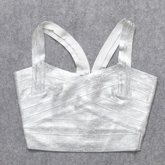 Silver metallic top on a gray background