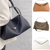 Flap Closure Structured Crossbody Tote Bag