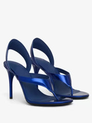 Metallic Stiletto Heeled Sandals