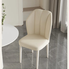 Leather Dining Chairs Modern Soft Backrest Stool 