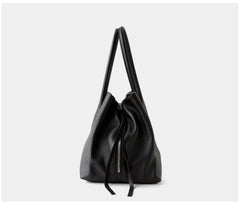 Genuine Leather Structured Tote Bag – Neutral & Black Variants