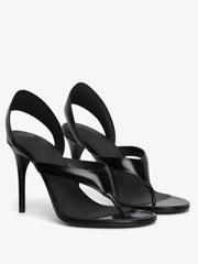 Metallic Stiletto Heeled Sandals