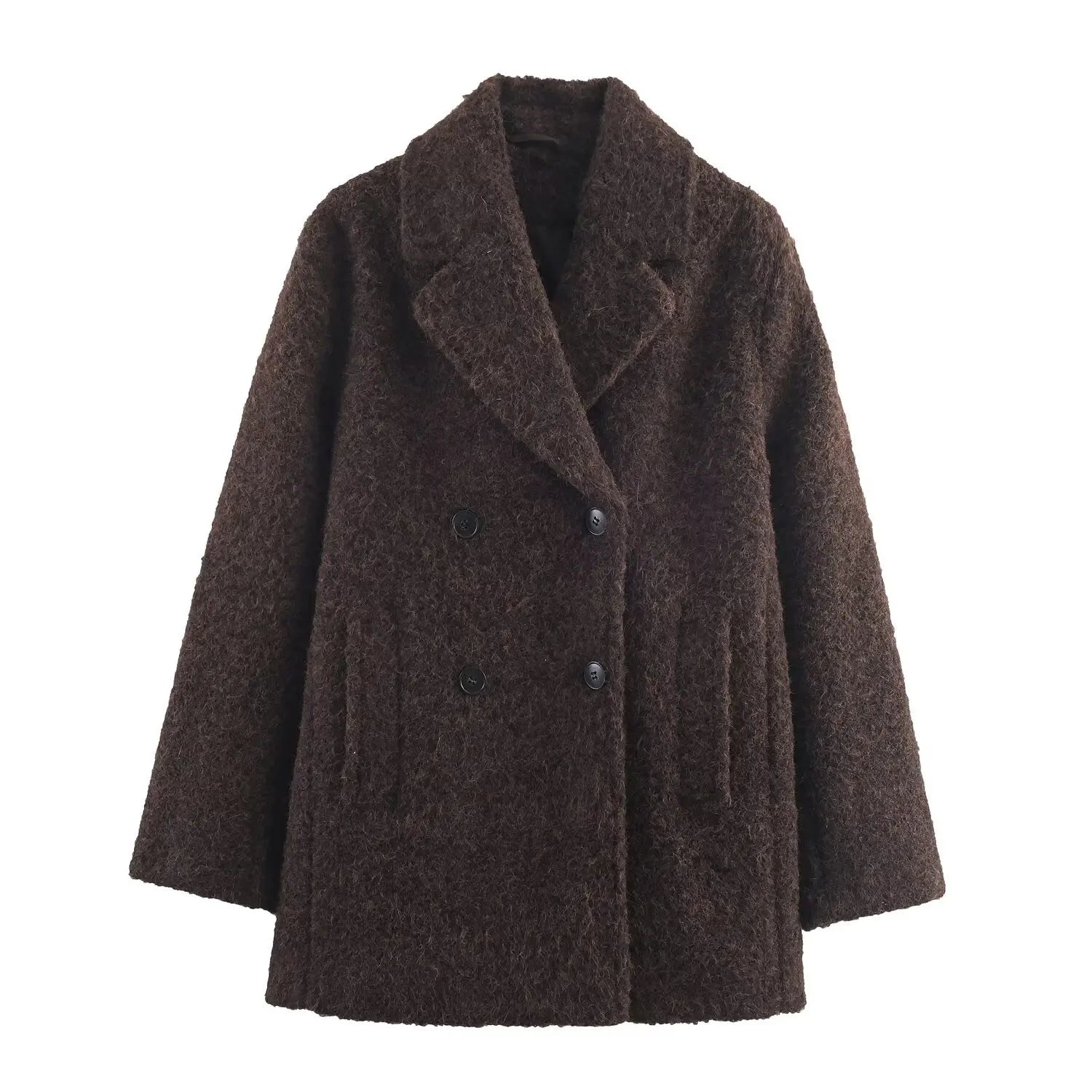 Brown coat on a white background