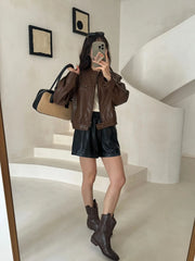 Faux Leather Moto Jacket