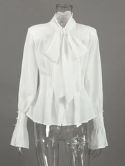 Turtleneck Pleated Front Shirt