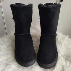 Warm Plush Bow Snow Boots