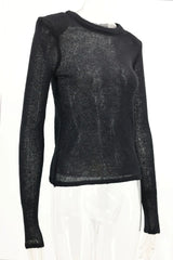 Sheer Knit Shoulder Detail Top