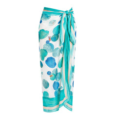Abstract Blue Dot Print Swimwear Set