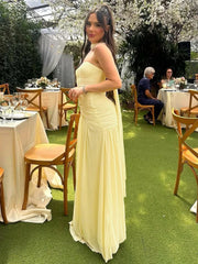 Strapless Draped Knot Gown