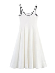 White Minimalist Maxi Dress | Effortless Summer Outfit