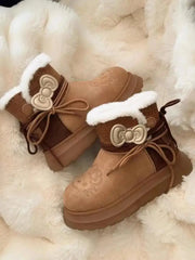 Hello Kitty Plush Lined Warm Winter Boots