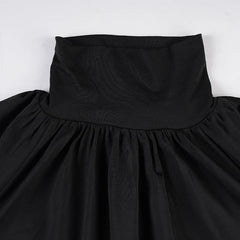 Black skirt with a white background