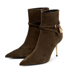 Pointed Toe High Heel Boots