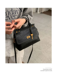 Microfiber Synthetic Leather Flap Handbag