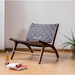 Weave Leather Nordic Chair