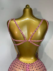 Crystal Embellished Bodycon Mini Dress