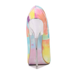 16cm Patent Stiletto Heels | Pointed Toe Pumps with Tie-Dye Soles