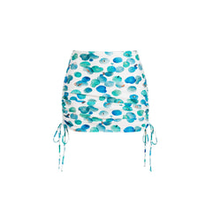 Abstract Blue Dot Print Swimwear Set