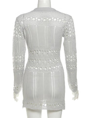 White crochet dress on a mannequin
