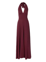 Maroon halter neck dress