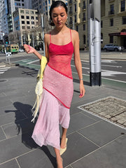 Lace Spaghetti Strap Maxi Dress
