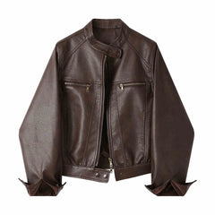Faux Leather Moto Jacket