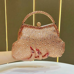 Crystal-Encrusted Top Handle Clutch