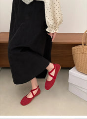 Square Toe Ballet Flats