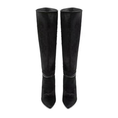 Pointed Toe High Heel Boots