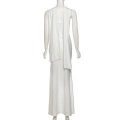 White dress on a mannequin against a white background