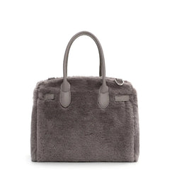 Faux Fur Top Handle Handbag