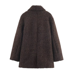 Brown coat on a white background