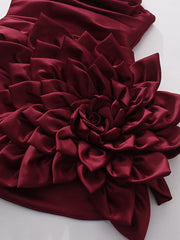 3D Rose Embellished Strapless Mini Dress